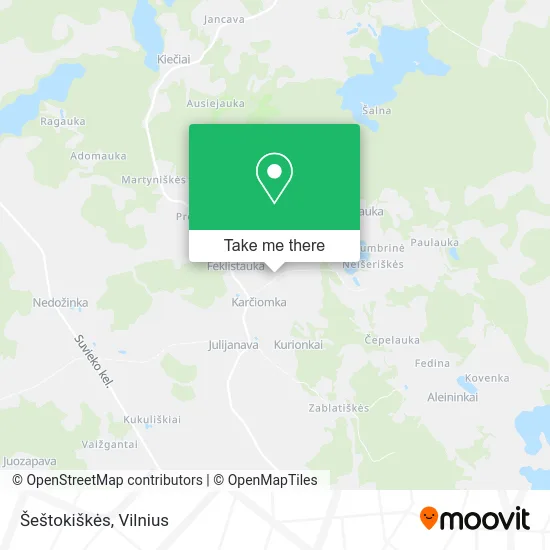 Карта Šeštokiškės