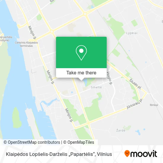 Карта Klaipėdos Lopšelis-Darželis „Papartėlis“