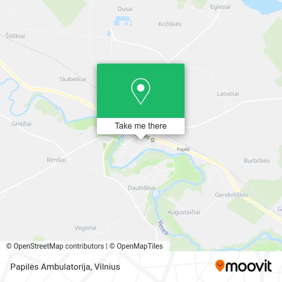 Карта Papilės Ambulatorija