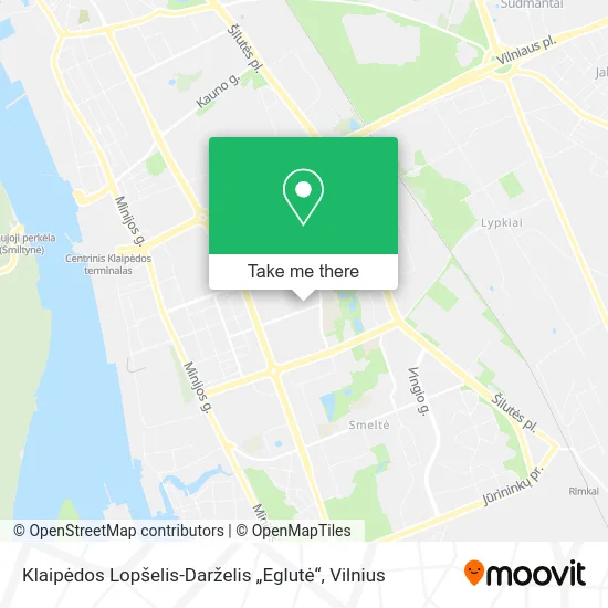 Карта Klaipėdos Lopšelis-Darželis „Eglutė“