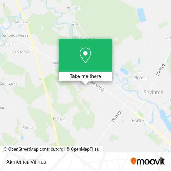 Карта Akmeniai