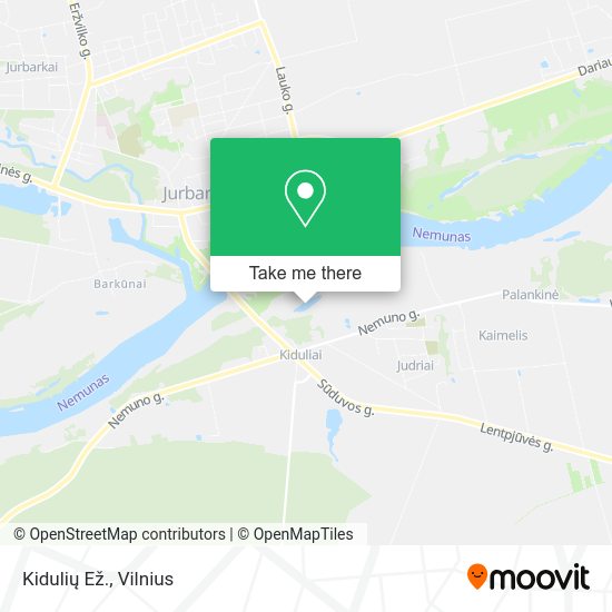 Карта Kidulių Ež.