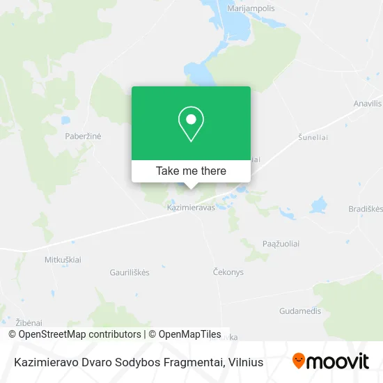 Карта Kazimieravo Dvaro Sodybos Fragmentai