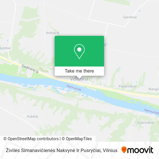 Карта Živilės Simanavičienės Nakvynė Ir Pusryčiai