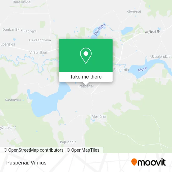 Карта Paspėriai