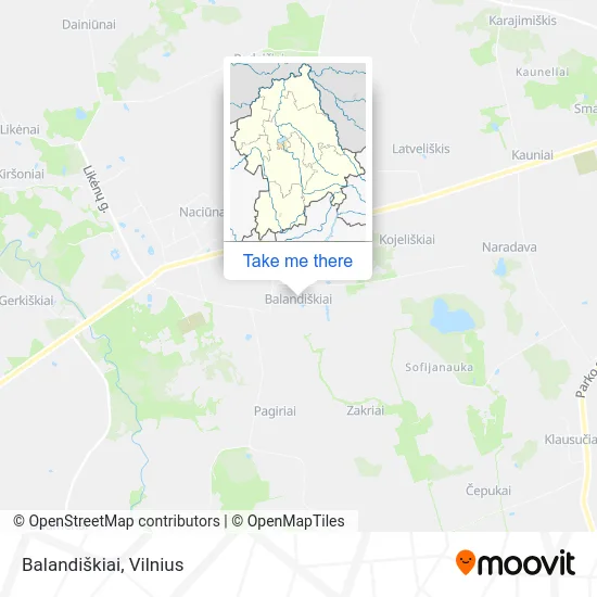 Карта Balandiškiai