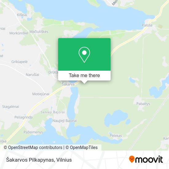 Карта Šakarvos Pilkapynas
