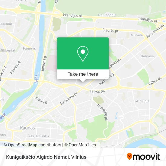 Карта Kunigaikščio Algirdo Namai