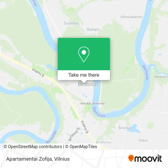 Карта Apartamentai Zofija