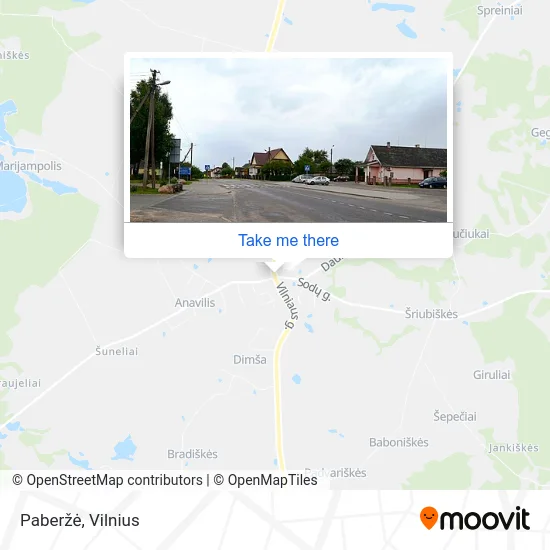 Карта Paberžė