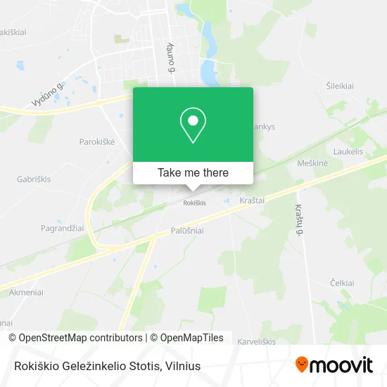 Карта Rokiškio Geležinkelio Stotis