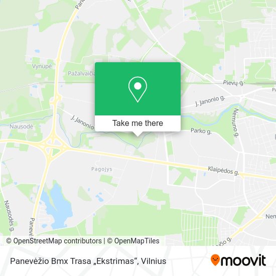 Карта Panevėžio Bmx Trasa „Ekstrimas“