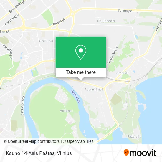 Карта Kauno 14-Asis Paštas
