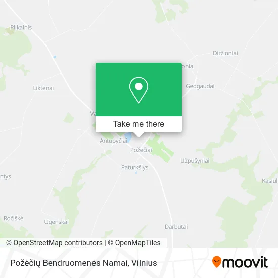 Карта Požėčių Bendruomenės Namai