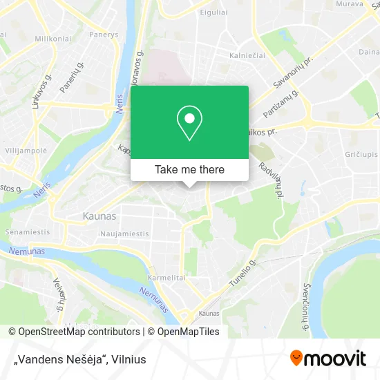 Карта „Vandens Nešėja“