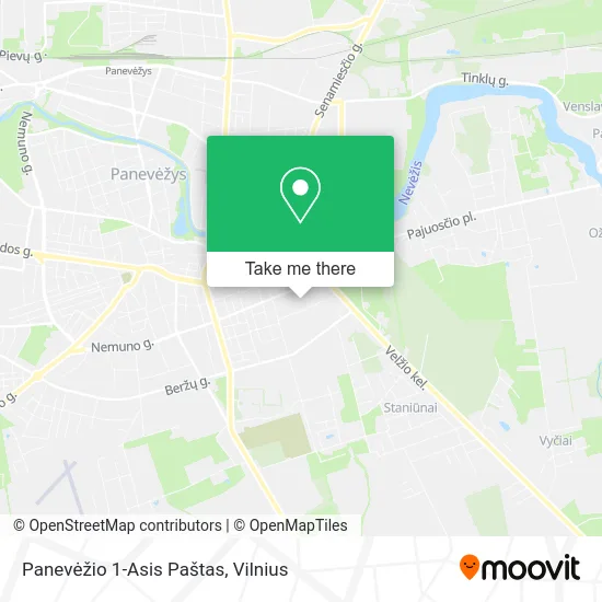 Карта Panevėžio 1-Asis Paštas