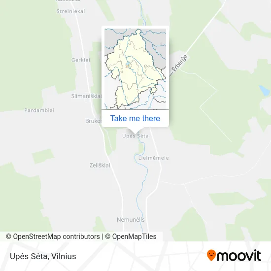 Карта Upės Sėta