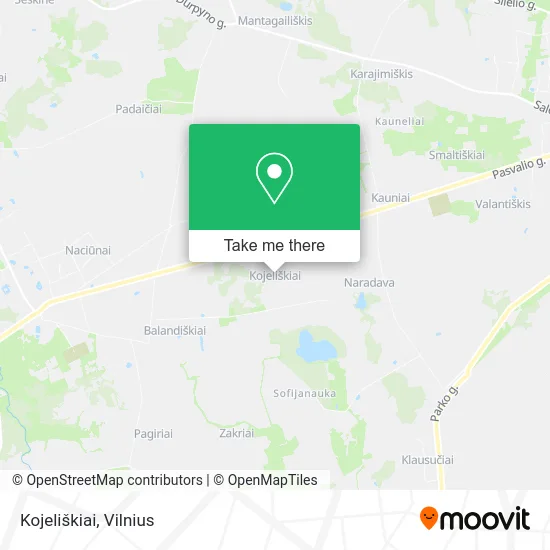 Карта Kojeliškiai