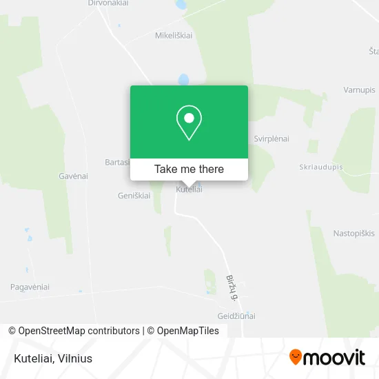 Карта Kuteliai