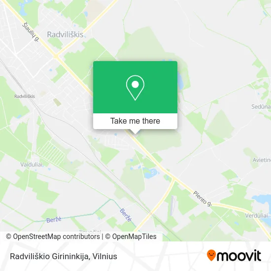Карта Radviliškio Girininkija
