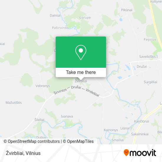 Карта Žvirbliai