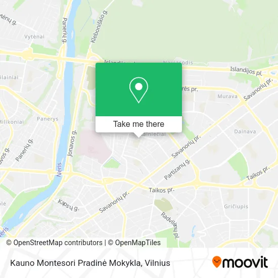 Карта Kauno Montesori Pradinė Mokykla