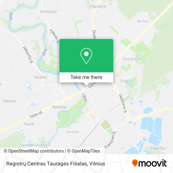 Карта Registrų Centras Tauragės Filialas