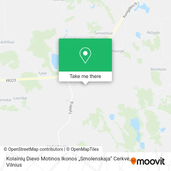 Карта Kolainių Dievo Motinos Ikonos „Smolenskaja“ Cerkvė