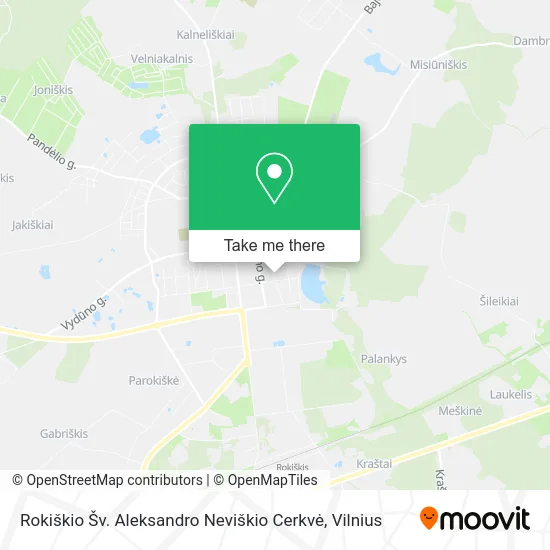 Карта Rokiškio Šv. Aleksandro Neviškio Cerkvė