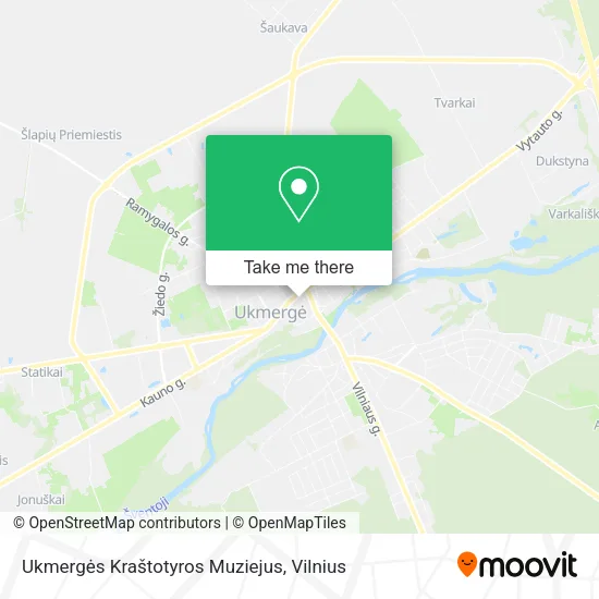 Карта Ukmergės Kraštotyros Muziejus
