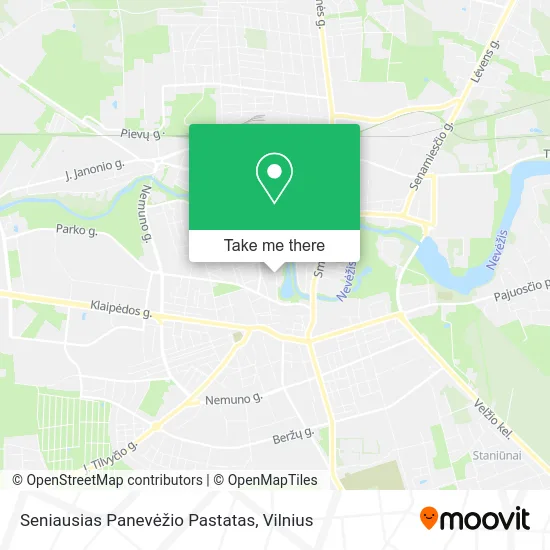 Карта Seniausias Panevėžio Pastatas