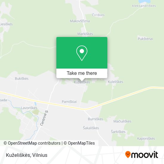 Карта Kuželiškės