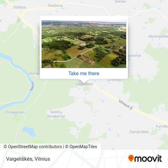 Карта Vaigeliškės