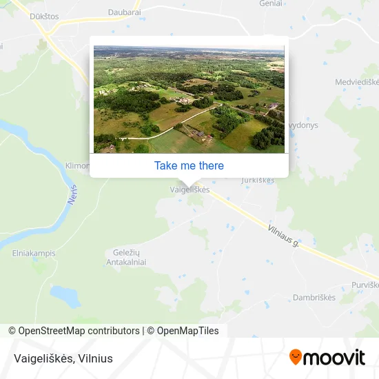 Карта Vaigeliškės