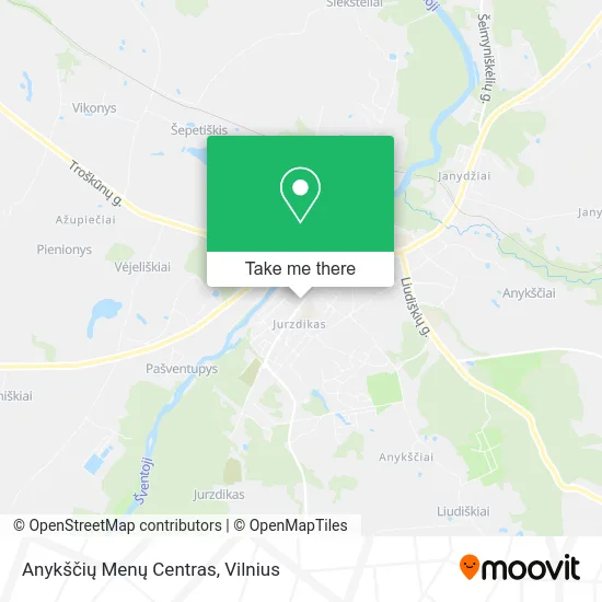Карта Anykščių Menų Centras