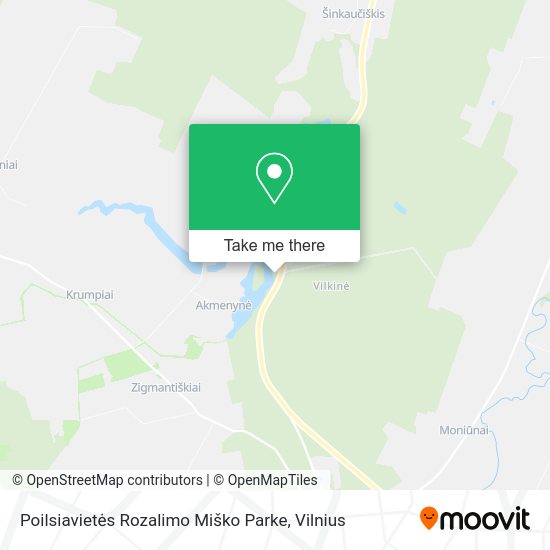 Карта Poilsiavietės Rozalimo Miško Parke