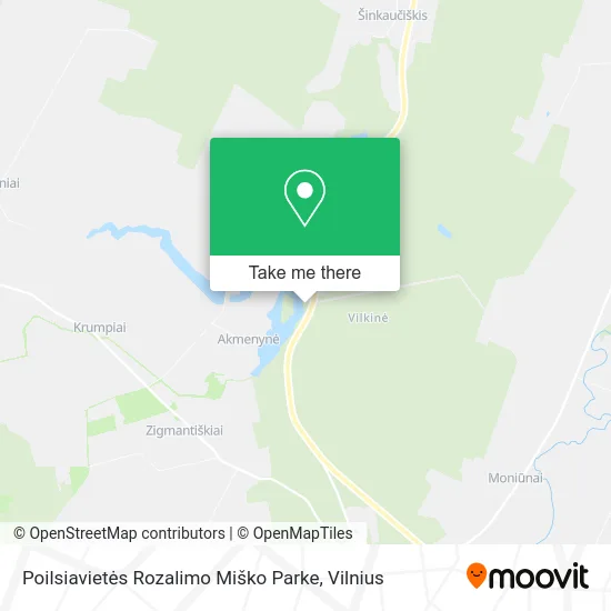 Карта Poilsiavietės Rozalimo Miško Parke
