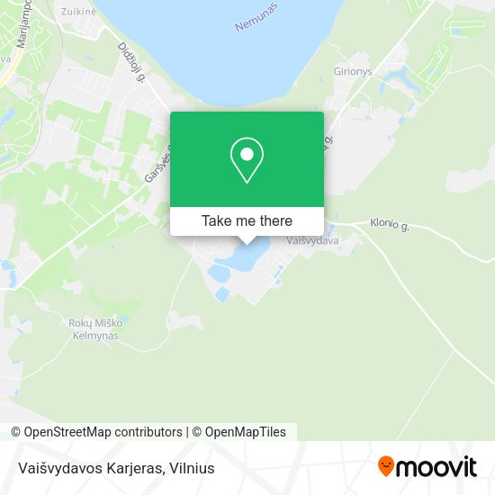 Карта Vaišvydavos Karjeras
