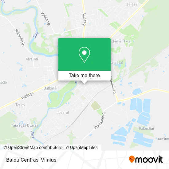 Baldu Centras map