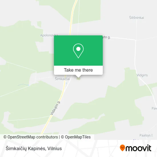 Карта Šimkaičių Kapinės