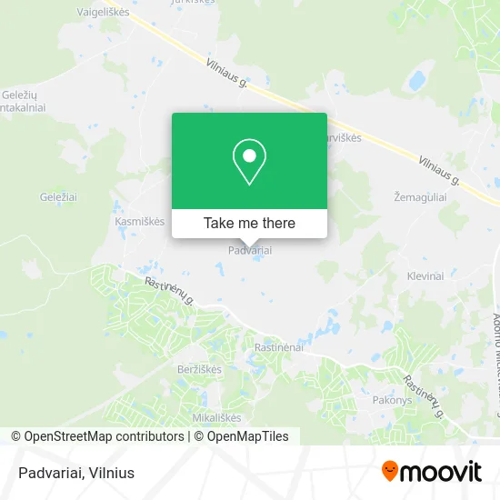 Карта Padvariai