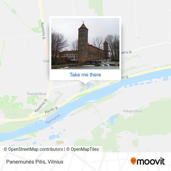 Карта Panemunės Pilis