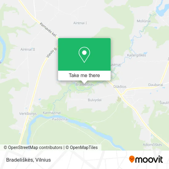 Карта Bradeliškės