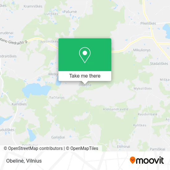 Карта Obelinė