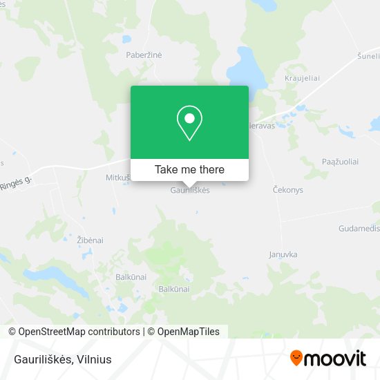 Карта Gauriliškės