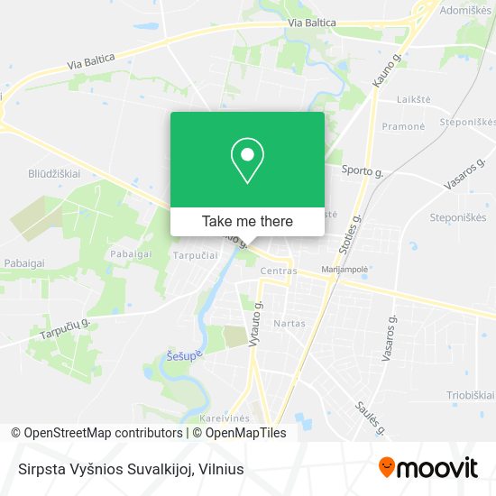 Карта Sirpsta Vyšnios Suvalkijoj