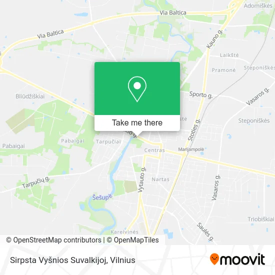 Карта Sirpsta Vyšnios Suvalkijoj