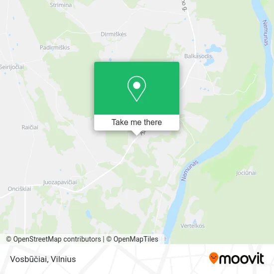 Карта Vosbūčiai
