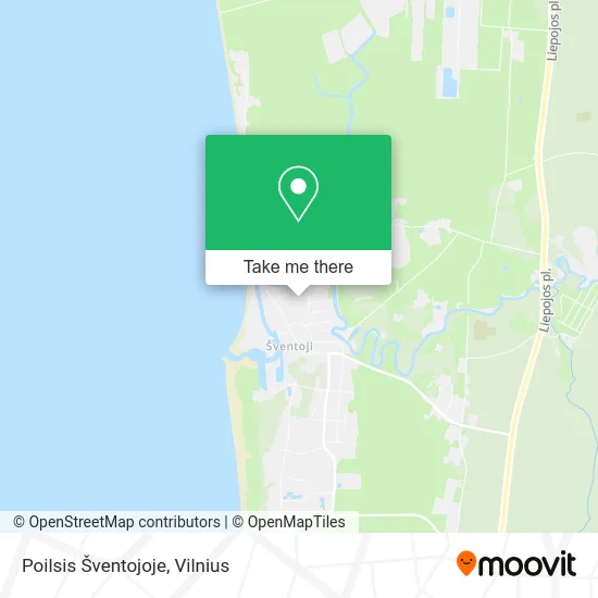 Карта Poilsis Šventojoje