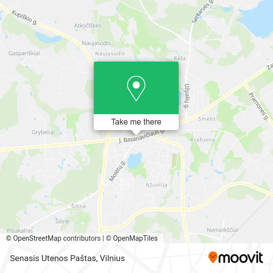 Карта Senasis Utenos Paštas